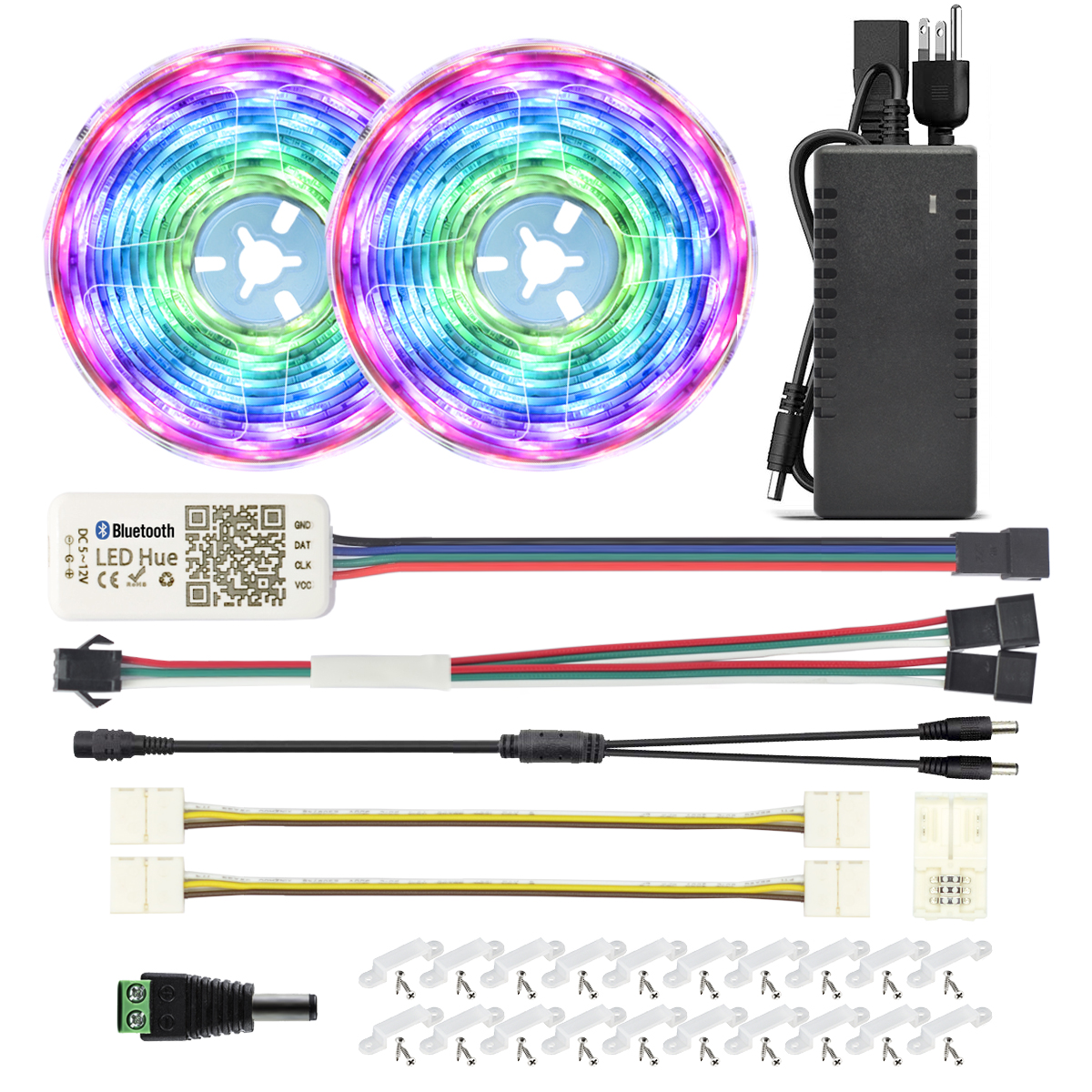 2018 New Upgraded 32.8ft/10M Waterproof Dream Color Chasing Addressable RGB Flexible LED Strip Light Kit, DC12V 300LEDs with Bluetooth SPI Controller, for Home, Party, Christmas, Car Decoration 2018 New Upgraded 32.8ft/10M Waterproof Dream Color Chasing Addressable RGB Flexible LED Strip Light Kit, DC12V 300LEDs with Bluetooth SPI Controller, for Home, Party, Christmas, Car Decoration
